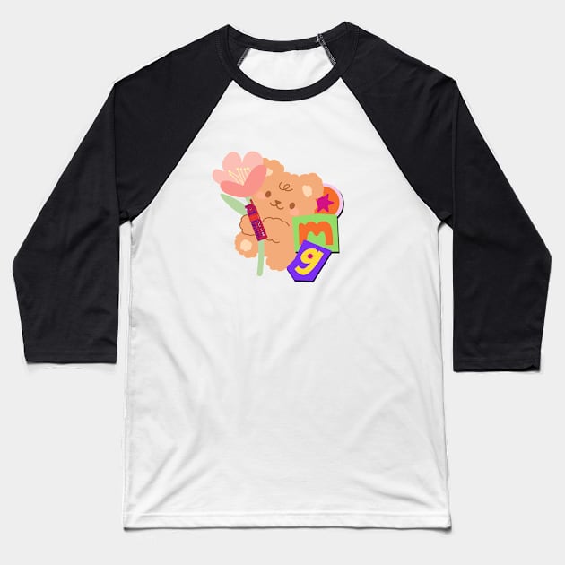 bear Baseball T-Shirt by jellyone